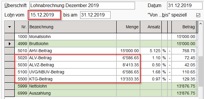 Lohnabrechnung - untermonatiger Eintritt im aktuellen Lohnverarbeitungsmonat
