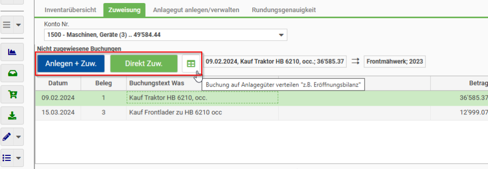 Sie haben verschiedene Zuweisungs-Möglichkeiten.