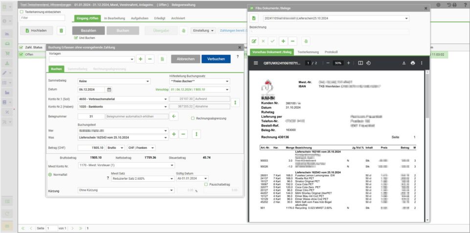 Pinus21- Beleg Digital Buchen